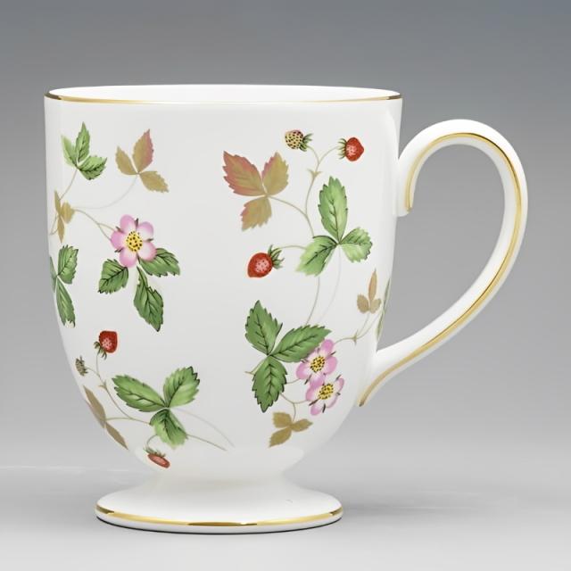 ウェッジウッド WEDGWOOD ワイルド･ストロベリー フッティドマグ リー 300ml ペア【20％OFF SALE】 マグカップ