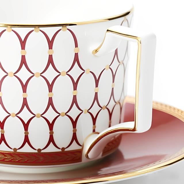 ルネッサンスゴールド ティーカップソーサーペアブルー ウェッジウッド