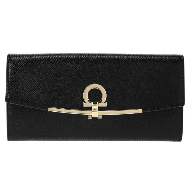 フェラガモ FERRAGAMO 22D150 PEBBLE/NER 長財布 送料無料の通販は 51,036円