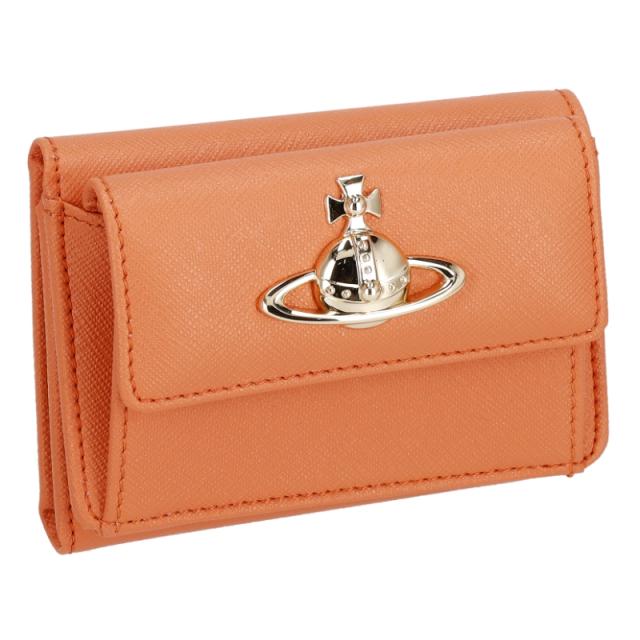 ヴィヴィアン・ウェストウッド VW 5202006HU-SAFF BIOGREEN/ORG/F401 三つ折り財布【54％OFF SALE】 送料無料の通販は 49,500円