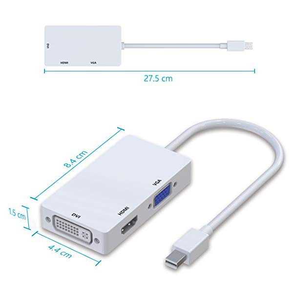 Mini Displayport Vga Hdmi Dvi 変換 アダプタ Surface Pro 対応 3in1