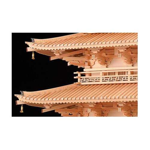 1/40木製建築模型 白木造り 法隆寺五重の塔 - 美術品