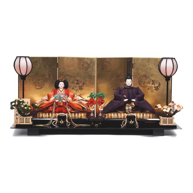 【雛人形】京十番 高雄 雲鶴文様 親王飾り | 小出松寿作