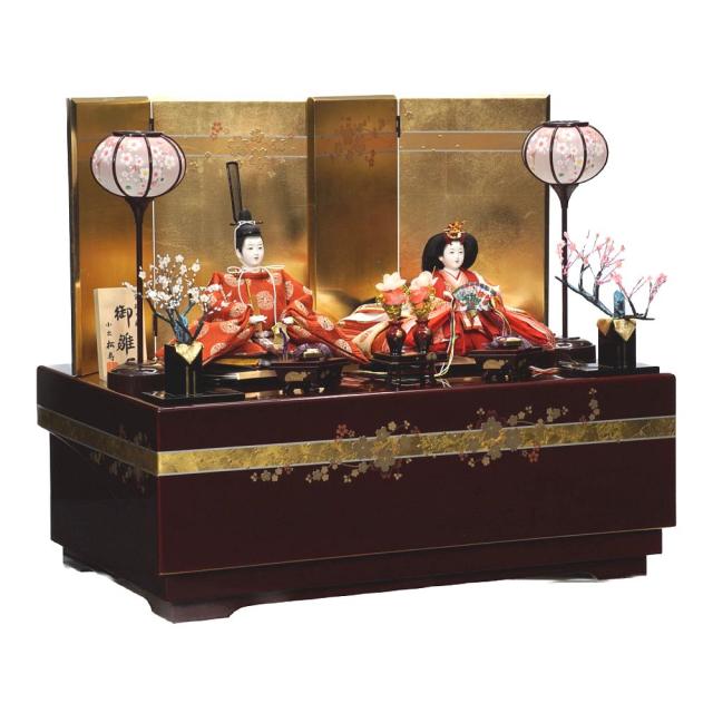 【雛人形】京十一番 平安 雲立涌向鶴文様 親王揃い収納飾り | 小出松寿作_2