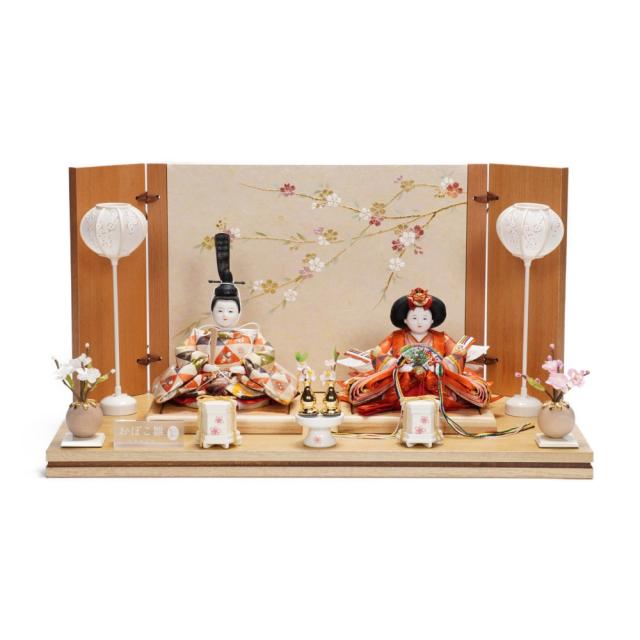 【雛人形】三寸 おぼこ雛 宝尽くし文様 親王飾り | 小出松寿作