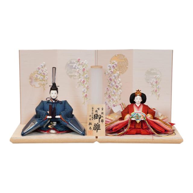【雛人形】京十番 高雄 雲立涌文様 泥染め 親王飾り | 小出松寿作