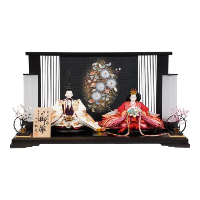 【雛人形】京十番 総刺繍 華紋唐草文様(白) 親王飾り | 小出松寿作