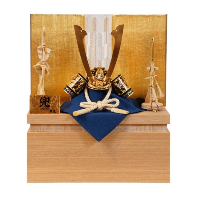 【五月人形】8号 摩天楼 青段威 彫金 兜収納飾り | 翠鳳作