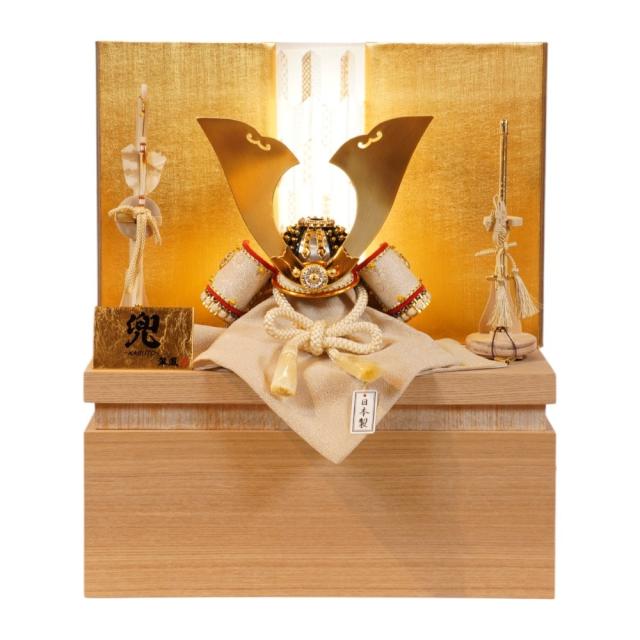 【五月人形】8号 綺羅星 白糸威 兜収納飾り | 翠鳳作_1