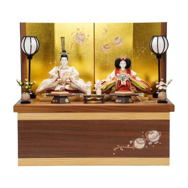 【雛人形】京十一番 平安 円華壱年文様 親王揃い収納飾り | 小出松寿作