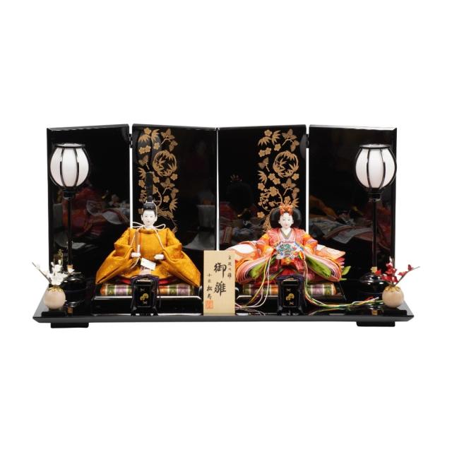 【雛人形】京十二番 黄櫨染 桐竹鳳凰文様 親王飾り | 小出松寿作