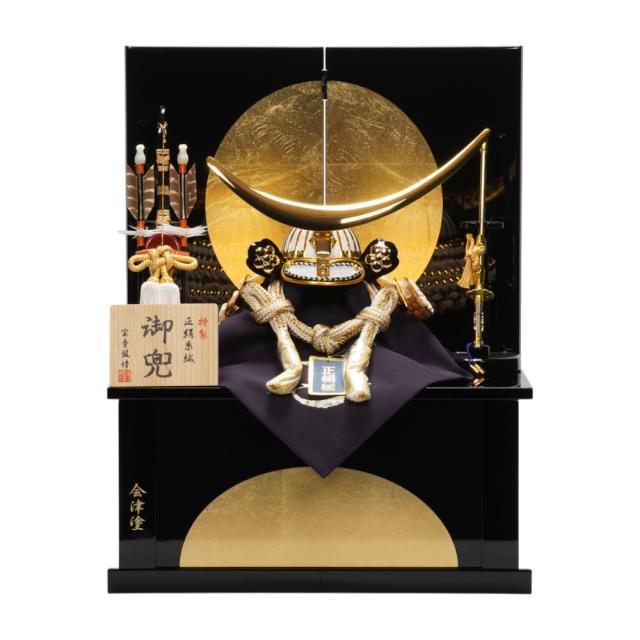 【五月人形】8号 白金 伊達政宗 兜収納飾り | 宝童作