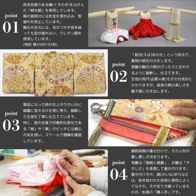 【雛人形】京十一番 平安 雲立涌向鶴文様 親王揃い収納飾り | 小出松寿作_10