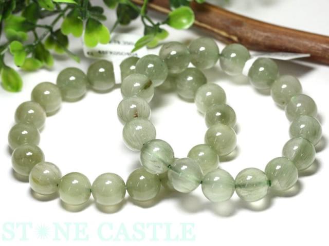 ☆高品質☆【天然石 ブレスレット】グリーンラビットヘアルチル (2A) (約12〜12.5mm) パワーストーン 母の日 ギフトの通販は