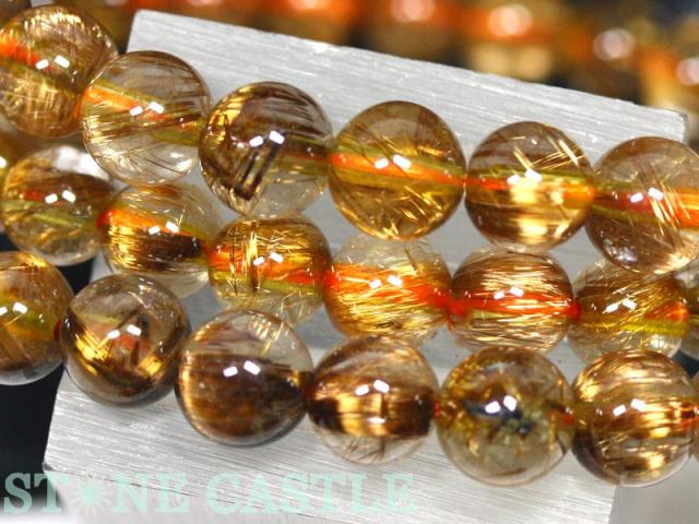 ☆高品質☆【天然石 ブレスレット】タイガータイチンルチル (3A) (約7.5〜8mm) パワーストーン 母の日 ギフト_2