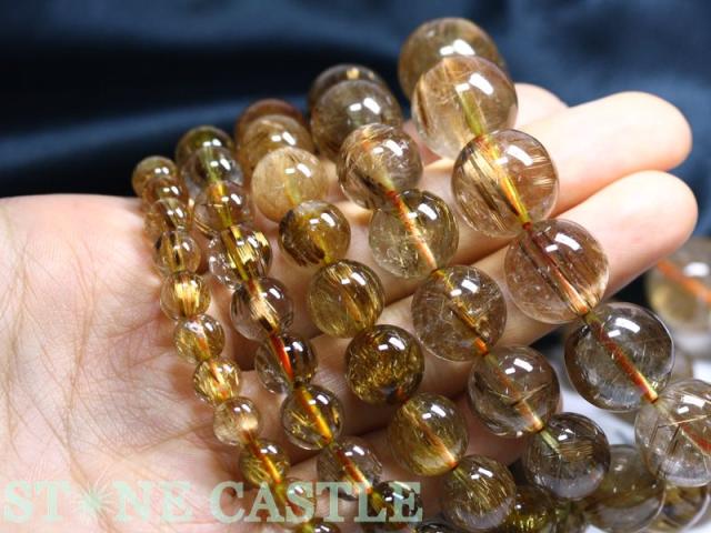 ☆高品質☆【天然石 ブレスレット】タイガータイチンルチル (3A) (約7.5〜8mm) パワーストーン 母の日 ギフト_5