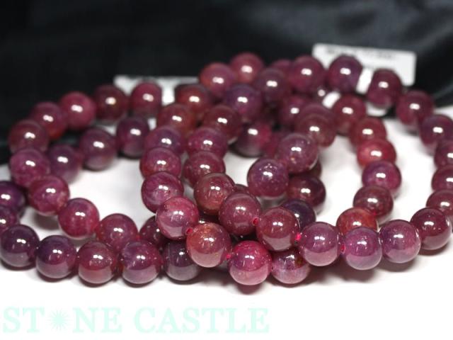 ☆高品質☆【天然石 ブレスレット】ルビー (最高級) (約10〜10.5mm) (ケース付) パワーストーン 母の日 ギフト_4