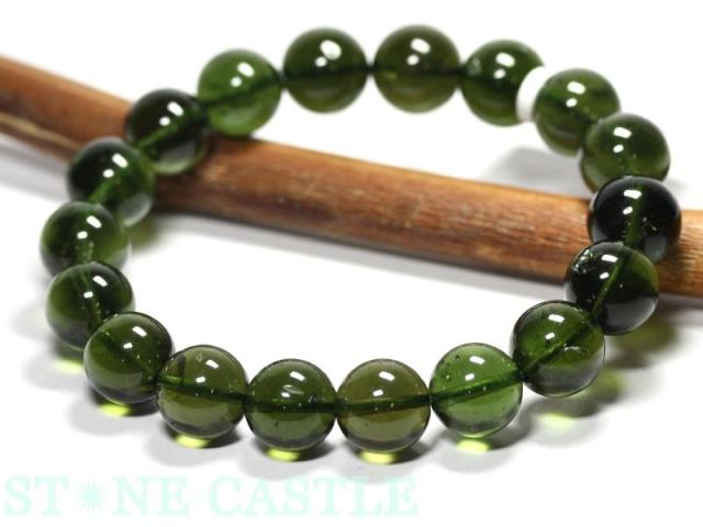 ☆高品質☆【天然石 ブレスレット】モルダバイト (約11〜11.5mm) (鑑別書付) (ケース付)  パワーストーン 母の日 ギフトの通販は