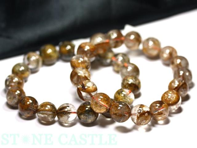 ☆高品質☆【天然石 ブレスレット】マイカ(雲母)入りルチルクォーツ (2A) (約13〜13.5mm) (ケース付) パワーストーン 母の日 ギフト_2