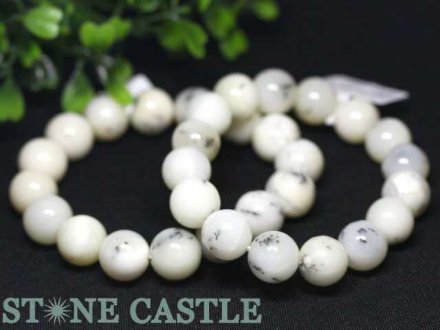 ☆高品質☆【天然石 ブレスレット】デンドリチックオパール (3A) (約12.5〜13mm) (鑑別済)  パワーストーン 母の日 ギフトの通販は 15,380円