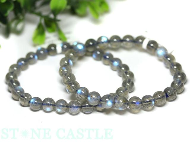 ☆高品質☆【天然石 ブレスレット】クリアラブラドライト (3A) (約7〜7.5mm)  パワーストーンの通販は 5,060円