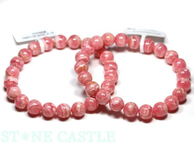 ☆高品質☆【天然石 ブレスレット】インカローズ (3A) (約8.5〜9mm) パワーストーン 母の日 ギフト