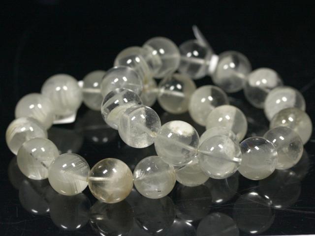 ☆高品質☆【天然石 ブレスレット】ホワイトファントムクォーツ (3A) (約16〜16.5mm)  パワーストーン 母の日 ギフトの通販は