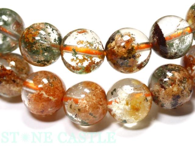 ☆高品質☆【天然石 ブレスレット】ガーデンクォーツ(四季) (3A) (約9.5〜10mm) パワーストーン 母の日 ギフト