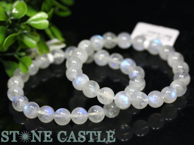 ☆高品質☆【天然石 ブレスレット】ムーンストーン (3A) (約9〜9.5mm) パワーストーン 母の日 ギフト