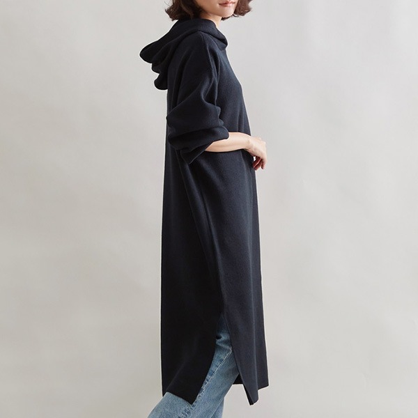 ニットワンピース パーカーワンピ ロング 秋 冬 長袖 無地 ボリュームスリーブ スリット リブ 男ウケ コーデ 白 ワンピース レディース の通販はau Pay マーケット Styleblock スタイルブロック Au Pay マーケット店