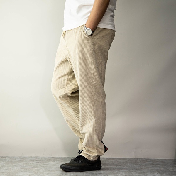 シェフパンツ イージーパンツ コーデュロイ 無地 12分丈 ロング セットアップ カジュアル パンツ ボトムス メンズ アイボリー ブラウン の通販はau Pay マーケット Styleblock スタイルブロック Au Pay マーケット店
