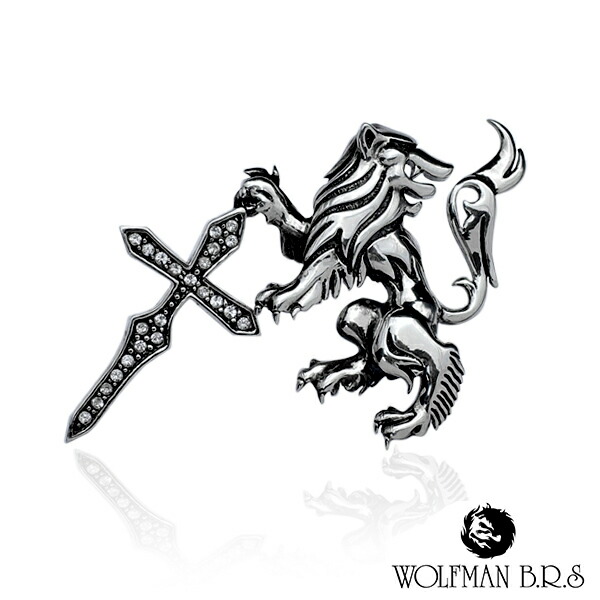 ウルフマン ブレイブ ウルフ ペンダント シルバー ペンダントトップ チェーンなし オオカミ 狼 ネックレストップ トップ ヘッド シルバー