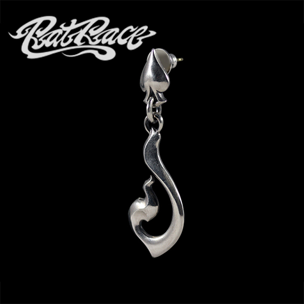 RAT RACE ラットレース ラージドロップフレアピアス レフト シルバーピアス 片耳 1P 左耳用 フレア ピアス 炎 火 スペード ドロップ ピアス メンズ 男性用 片耳 ブランドの通販は 12,210円