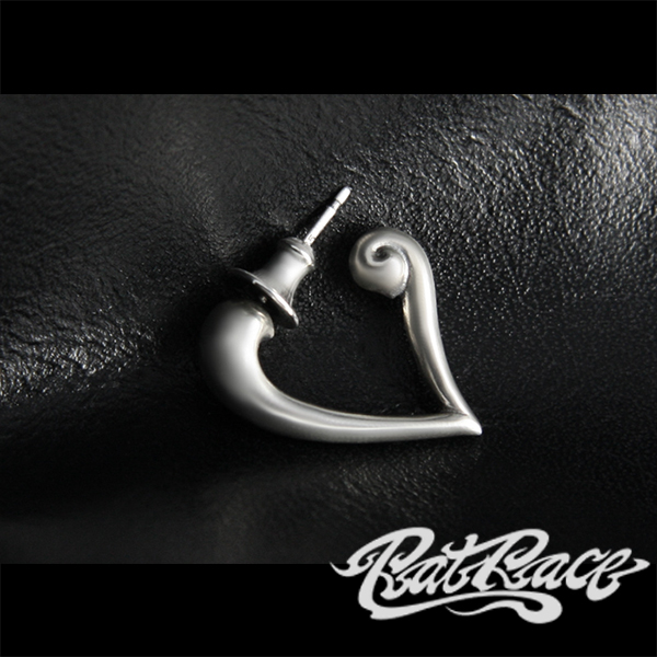 RAT RACE ラットレース r.l.d ハートフープピアス シルバー ピアス シルバーピアス 片耳 1P フープピアス リングピアス フープ ハート ピアス メンズ 男性用 片耳 ブランド