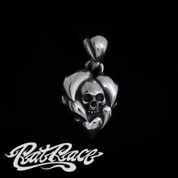 RAT RACE ラットレース r.l.d スカルインハートトップ シルバー シルバーペンダントトップ ペンダントヘッド チェーンなし トップ ペンダント ハート スカル