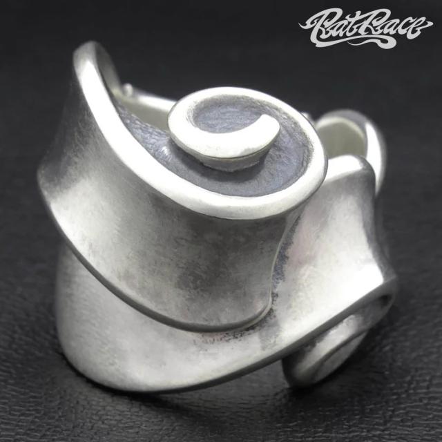 RAT RACE フラップ リボン リング L ノン 指輪 7〜30号 シルバー 925 メンズリング シンプル 幅広 大きい 大きめ シルバーリング メンズ 男性 彼氏 夫