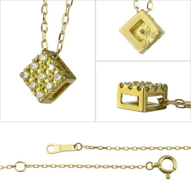 K18 ゴールド 天然 ダイヤモンド パヴェ ネックレス 18金 18k ピンクゴールド ホワイトゴールド 天然ダイヤ ゴールドネックレス 女性_5