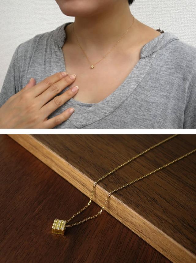 K18 ゴールド 天然 ダイヤモンド パヴェ ネックレス 18金 18k ピンクゴールド ホワイトゴールド 天然ダイヤ ゴールドネックレス 女性_6