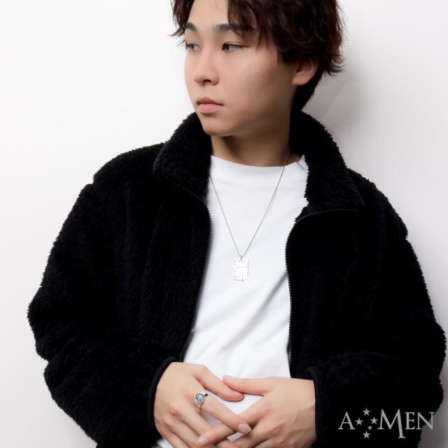 AMEN アメン 燃えるハート 印台 シルバーリング 指輪 16号 ブランド キリスト 燃える心臓 聖心 みこころ 印台リング シグネットリング スタンプ_3