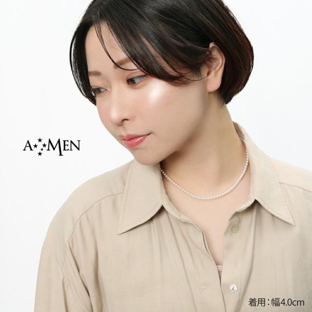 AMEN アメン 選べるパールサイズ ネックレス シルバー プラスティックパール パール レディースネックレス ブランド 白 ホワイト シルバー925 誕生日_4