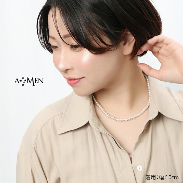 AMEN アメン 選べるパールサイズ ネックレス シルバー プラスティックパール パール レディースネックレス ブランド 白 ホワイト シルバー925 誕生日_6