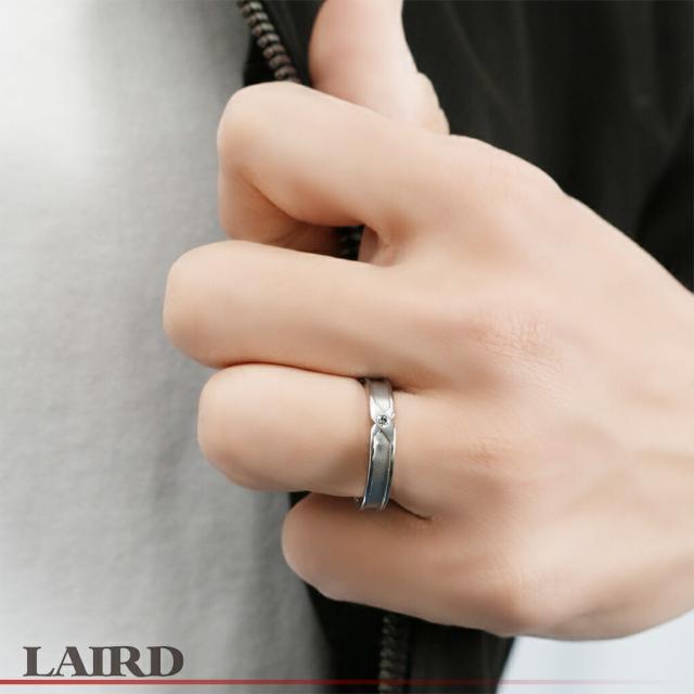 LAIRD レアド 天然 ダイヤモンド クロスライン ステンレス ペア