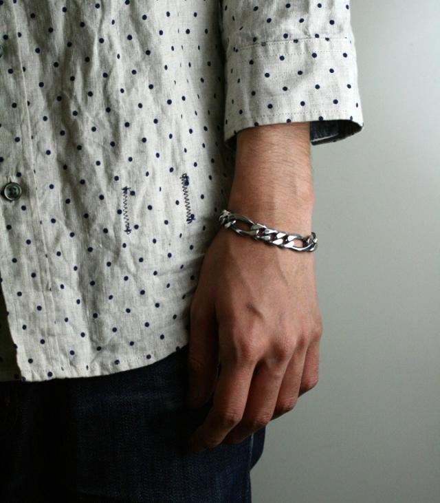 ArgentGleam アージェントグリーム ブレスレット AB-210 ブランド ARGENT GLEAM 太い フィガロ プレーン シンプル シリーズ フィガロチェーン