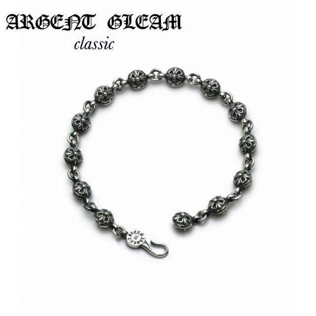 ArgentGleam Classic アージェントグリームクラシック シルバー925 ブレスレット AGB-030 ブランド ARGENT GLEAM チェーン 細身 両面 クロス スター