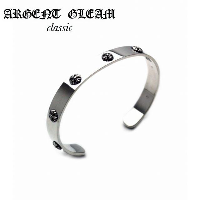 ArgentGleam Classic アージェントグリームクラシック シルバー925 バングル クロス AGB-082 ブランド ARGENT GLEAM 重ね付け ラット フラット