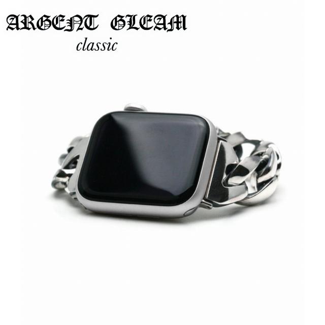 ArgentGleam Classic アージェントグリームクラシック シルバー925 ブレスレット APPLE WATCH CHAIN BAND PLAIN 41mm 40mm 38mm AGB-183 ブランド