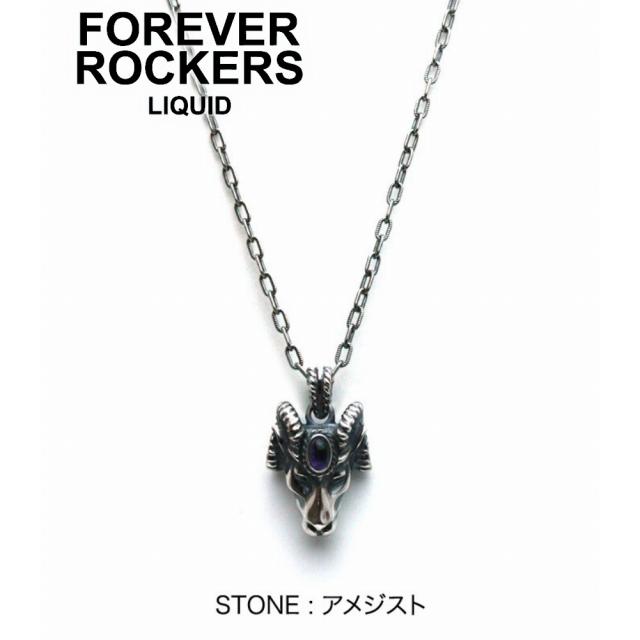 Liquid スカル ネックレス FOREVER ROCKERS シルバー