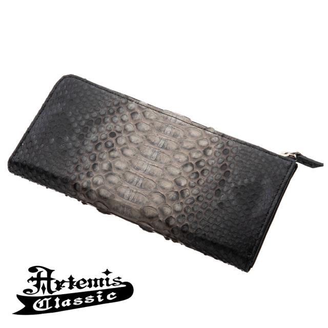 アルテミスクラシック L字スリムグレーパイソンロングウォレット Artemis Classic ウォレット メンズ 財布 ロングウォレット 牛革 革 ブランド