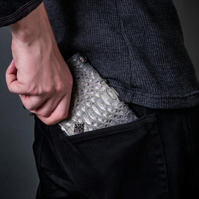 アルテミス 財布 ウォレット 蛇革 牛革 ステンレス メンズ メンズ