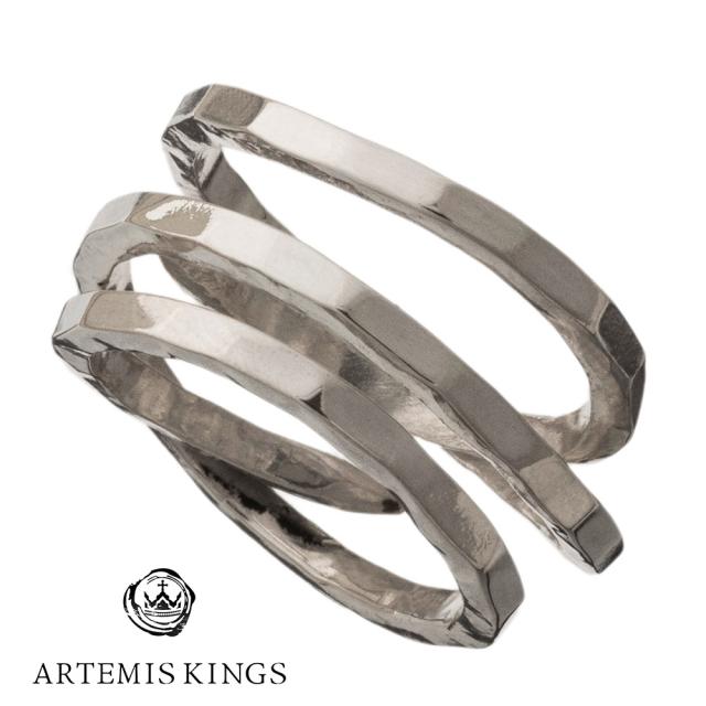 アルテミスキングス 槌目スパイラルリング 13号〜19号 リング 指輪 槌目 スパイラル シルバー925 ユニーク トリッキー レイヤードの通販は 5,390円